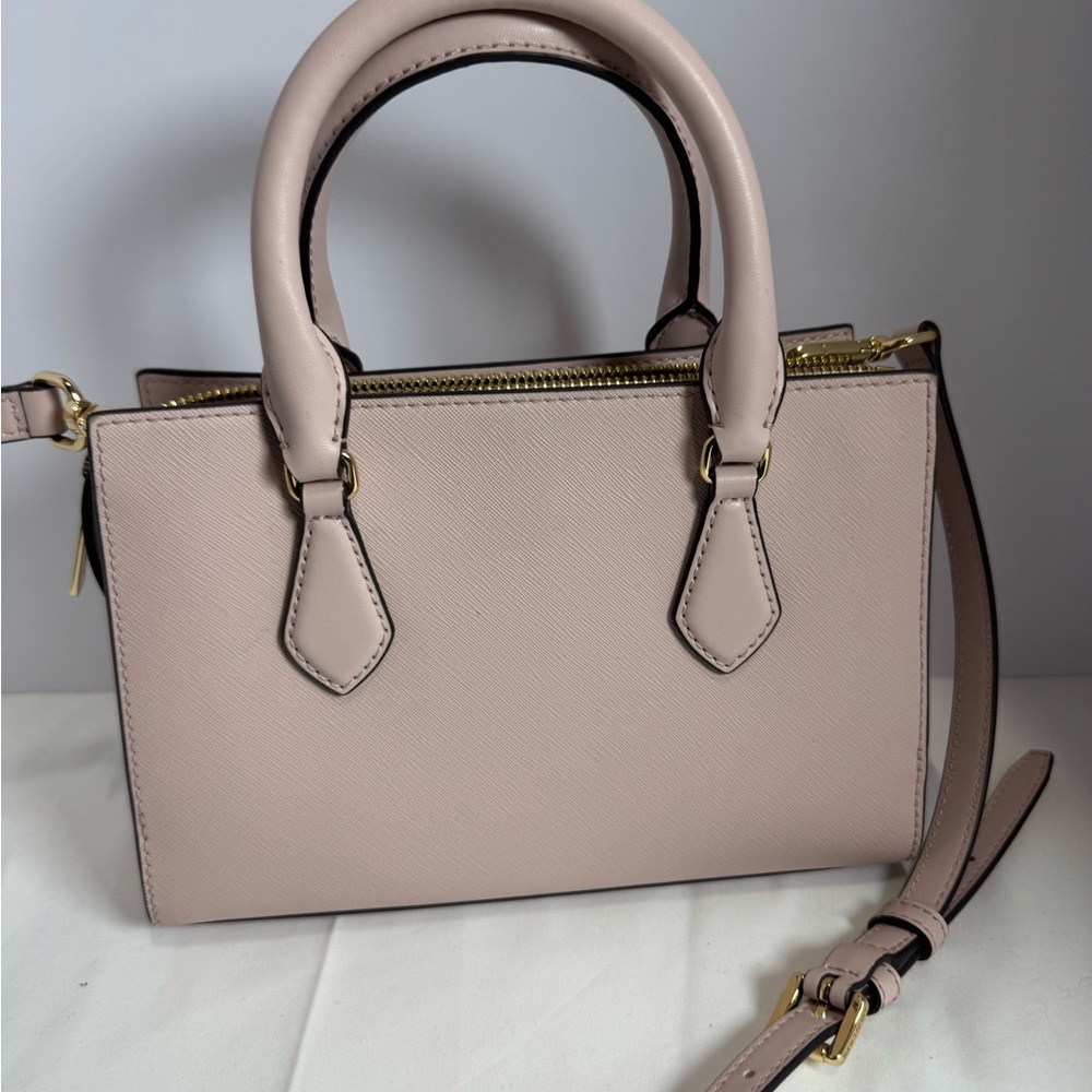 NWOT Michael Kors Small Valerie Pebbled Leather Satchel W/ Crossbody Strap Pink - Picture 5 of 9